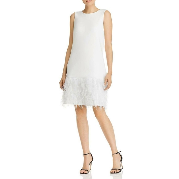 Sam Edelman Feather Hem Sheath Dress, US 8 NWT - Picture 3 of 16